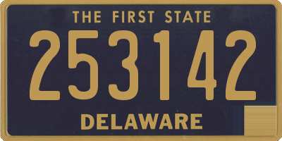 DE license plate 253142