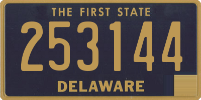 DE license plate 253144