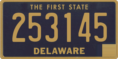 DE license plate 253145