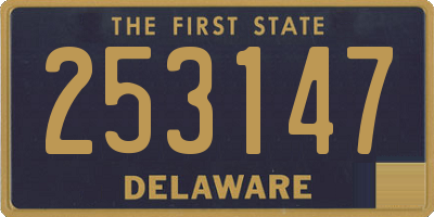 DE license plate 253147