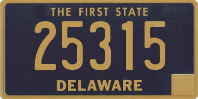 DE license plate 25315