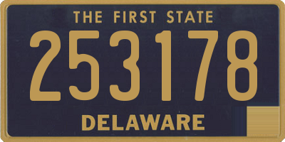 DE license plate 253178