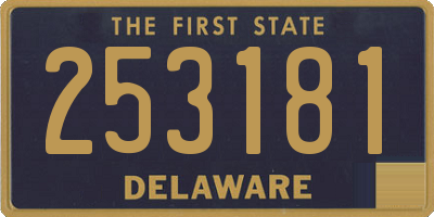 DE license plate 253181