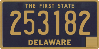 DE license plate 253182