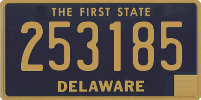 DE license plate 253185