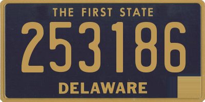 DE license plate 253186