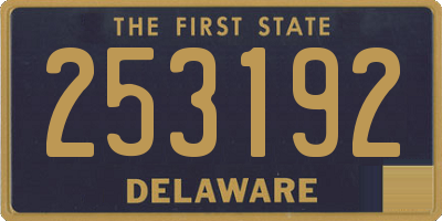 DE license plate 253192