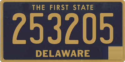 DE license plate 253205