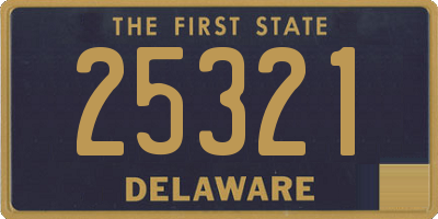 DE license plate 25321
