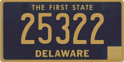 DE license plate 25322