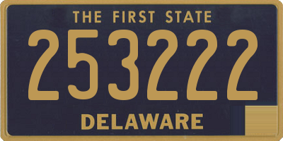 DE license plate 253222