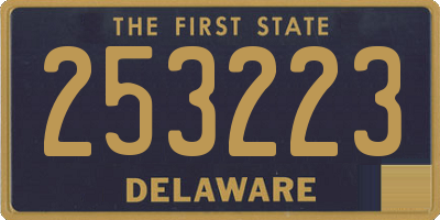 DE license plate 253223