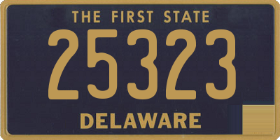 DE license plate 25323