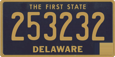 DE license plate 253232