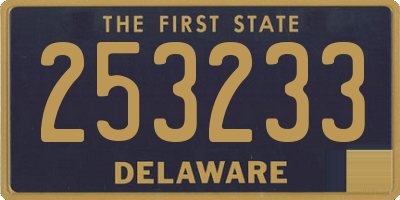 DE license plate 253233