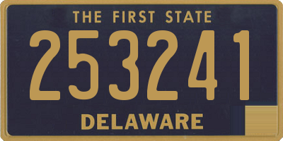DE license plate 253241