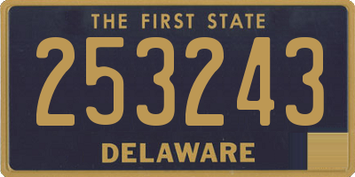 DE license plate 253243