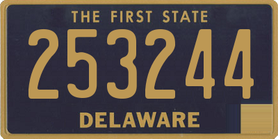 DE license plate 253244
