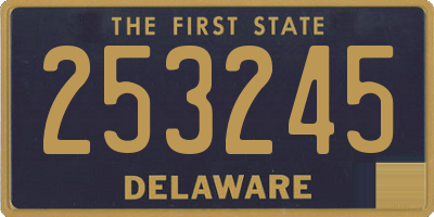 DE license plate 253245
