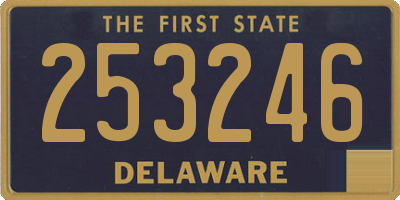 DE license plate 253246