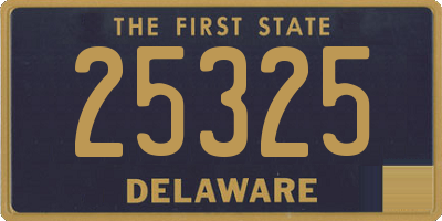 DE license plate 25325