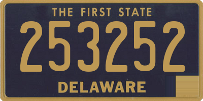 DE license plate 253252