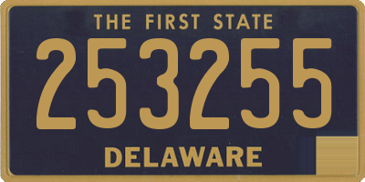DE license plate 253255