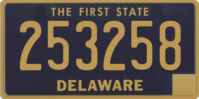 DE license plate 253258