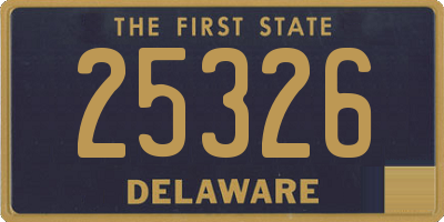 DE license plate 25326