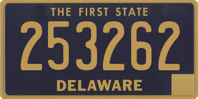 DE license plate 253262