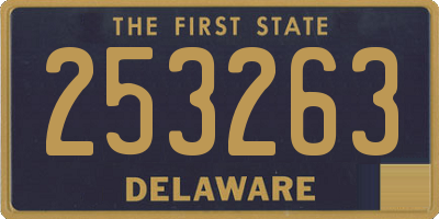 DE license plate 253263