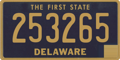 DE license plate 253265