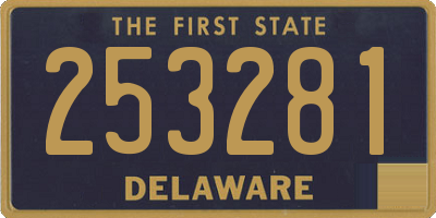 DE license plate 253281
