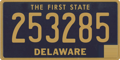 DE license plate 253285