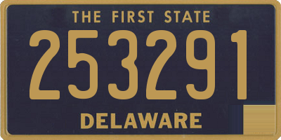 DE license plate 253291