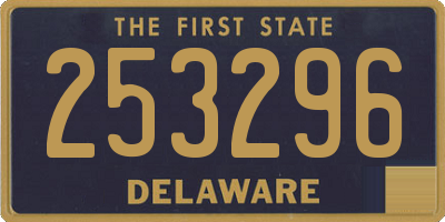 DE license plate 253296