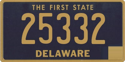 DE license plate 25332