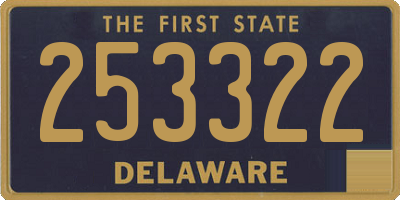 DE license plate 253322