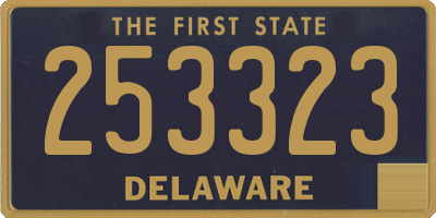 DE license plate 253323