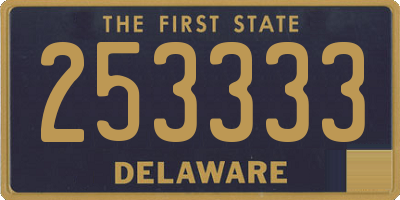 DE license plate 253333