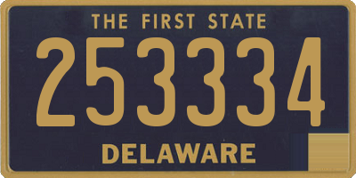 DE license plate 253334