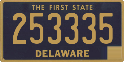 DE license plate 253335