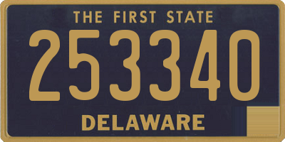DE license plate 253340