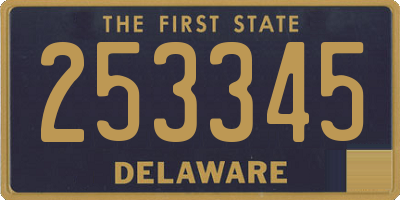 DE license plate 253345
