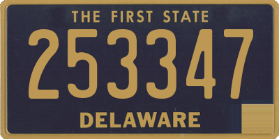 DE license plate 253347