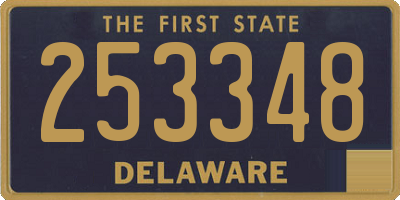 DE license plate 253348