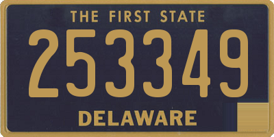 DE license plate 253349