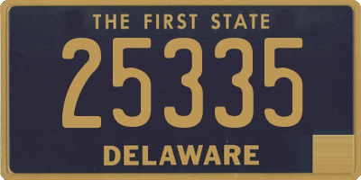 DE license plate 25335