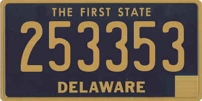 DE license plate 253353