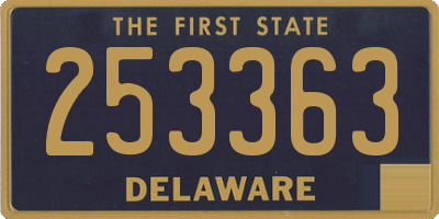 DE license plate 253363